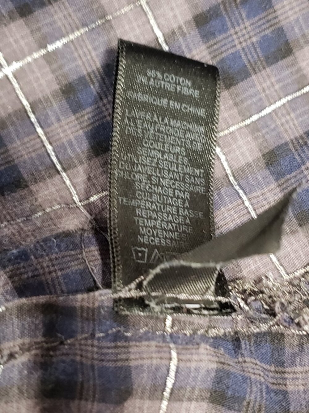 Express Plaid Ruffle Blouse Size L Preppy Workwear Button Front Top - Picture 7 of 9